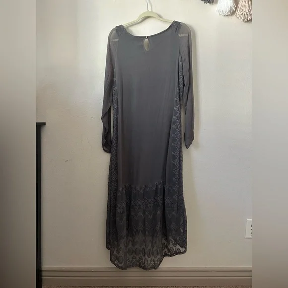 Sundance gray maxi dress size 14P - Picture 3 of 12
